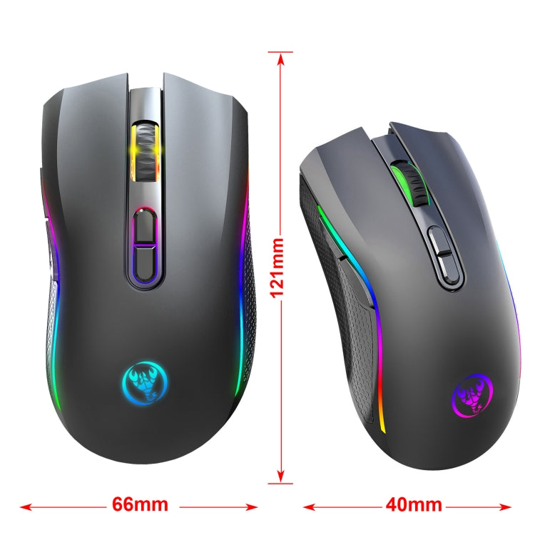 Lisslune | HXSJ T69 4800DPI RGB 2.4GHz Wireless Mouse (Black)
