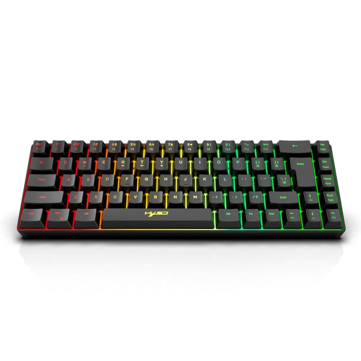 Lisslune | HXSJ V200 Wired RGB Backlit Mechanical Keyboard 68 Keys Caps, Cable Length: 1.7m (Black)