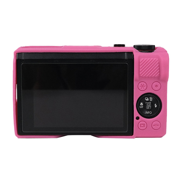 Lisslune | For Canon PowerShot G7 X Mark III / G7X3 Soft Silicone Protective Case with Lens Cap (Rose Red)