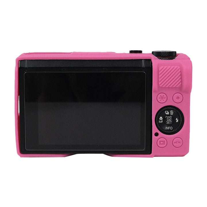 Lisslune | For Canon PowerShot G7 X Mark III / G7X3 Soft Silicone Protective Case with Lens Cap (Rose Red)