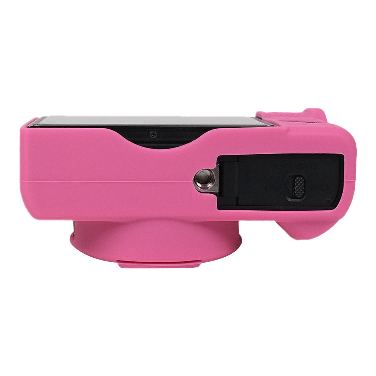 Lisslune | For Canon PowerShot G7 X Mark III / G7X3 Soft Silicone Protective Case with Lens Cap (Rose Red)