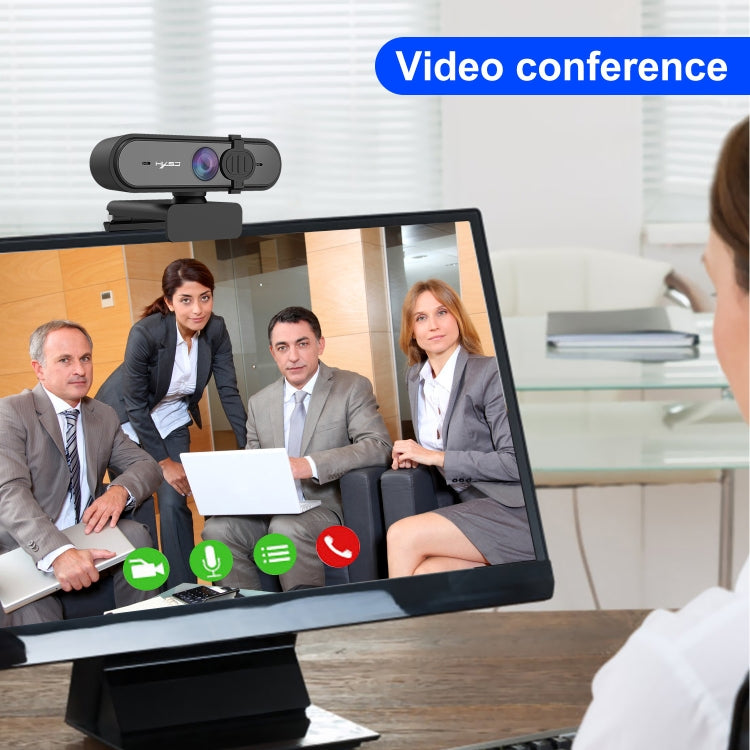 Lisslune | HXSJ S6 HD 1080P 95 Degree Wide Angle High Resolution Computer Camera with Microphone (Black)