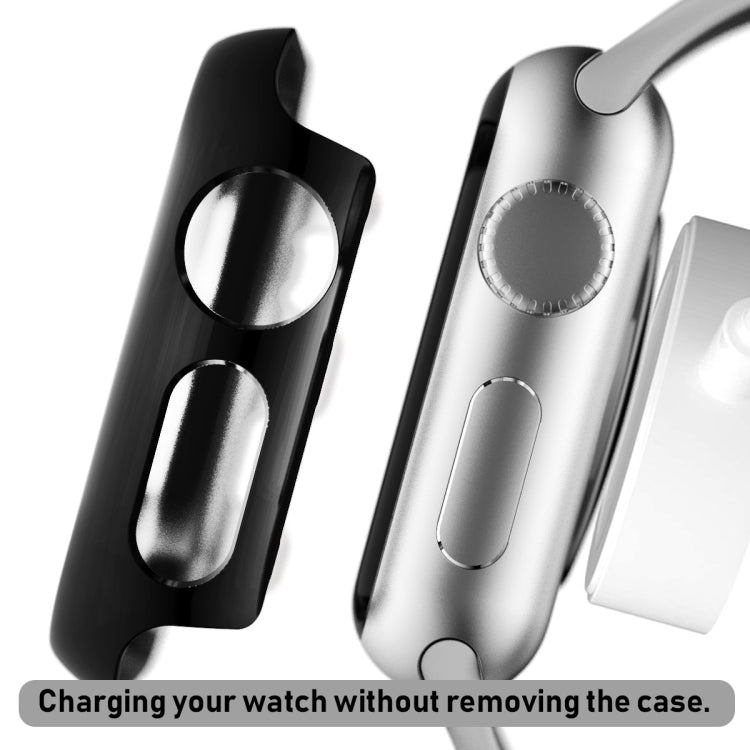 Lisslune | For Apple Watch Series 3 & 2 & 1 38mm Full Protection Plating Glass Case (Black)