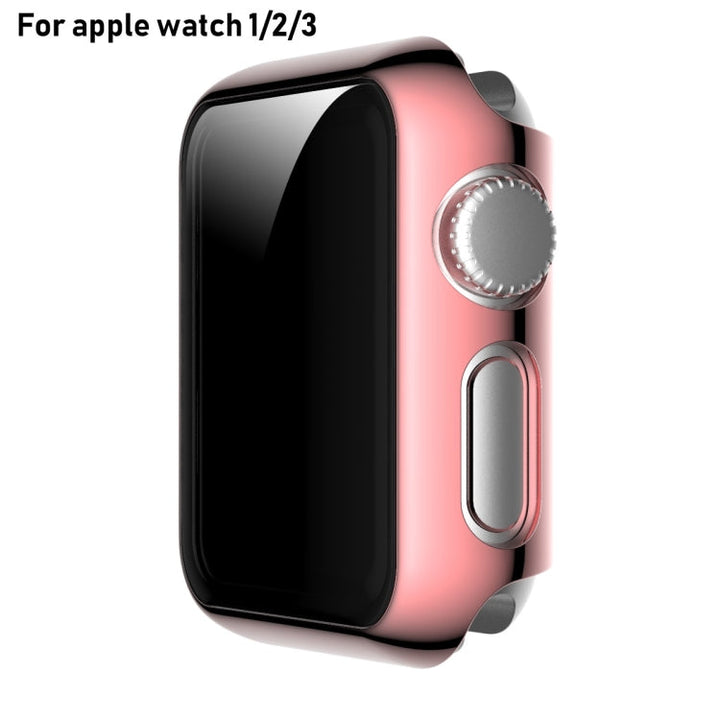 Lisslune | For Apple Watch Series 3 & 2 & 1 42mm Full Protection Glass Cover (Pink)