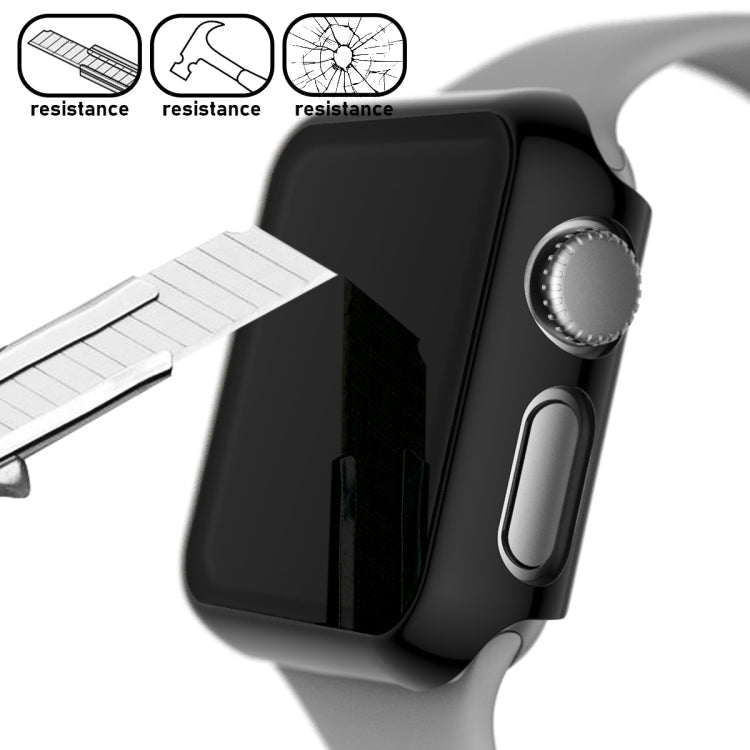 Lisslune | For Apple Watch Series 3 & 2 & 1 42mm Full Decoration Coating Glass Case (Black)