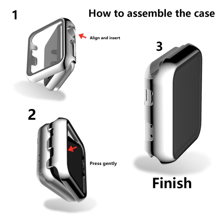 Lisslune | For Apple Watch Series 3 & 2 & 1 42mm Full Coverage PlatingGlass Case (Rose Gold)