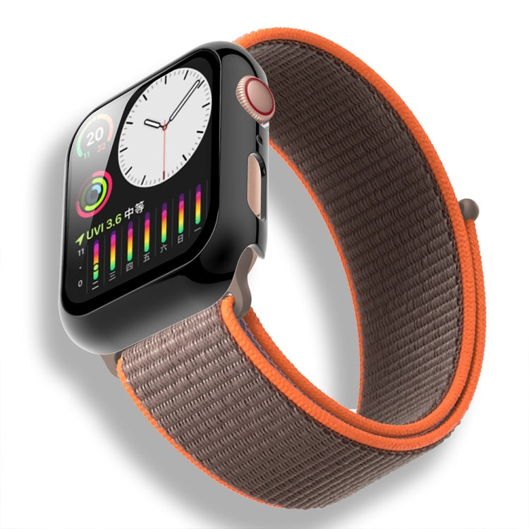Lisslune | For Apple Watch Series 3 & 2 & 1 38mm electroplated PC case + tempered film integrated protective cover (Black)