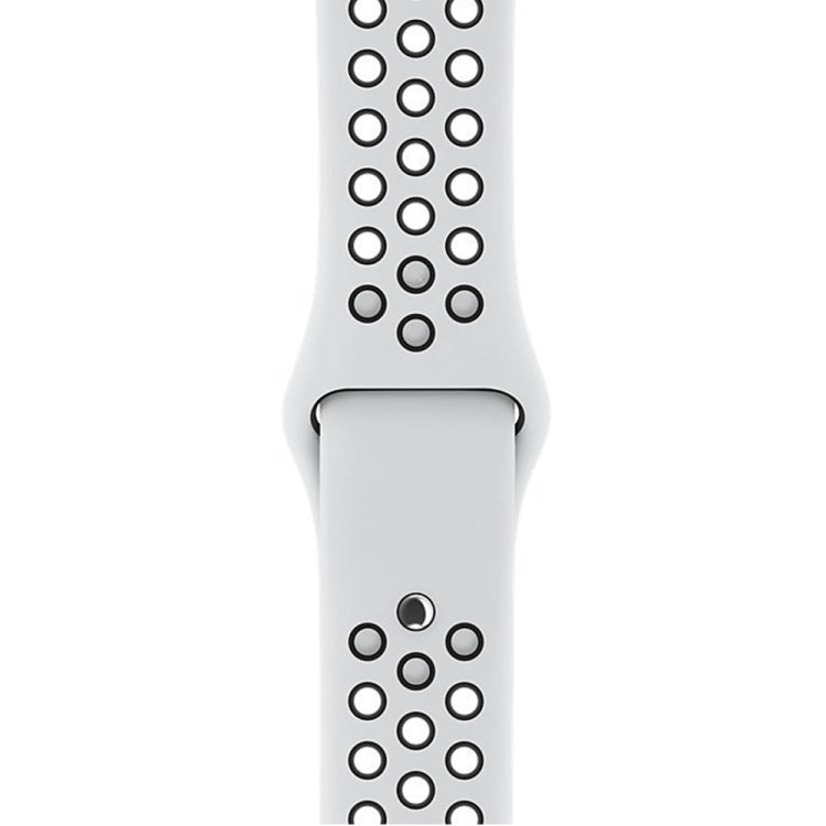 Lisslune | For Apple Watch Series 8&7 41mm / SE 2&6&SE&5&4 40mm / 3&2&1 38mm Sport Silicone Band Standard Edition (White Black)