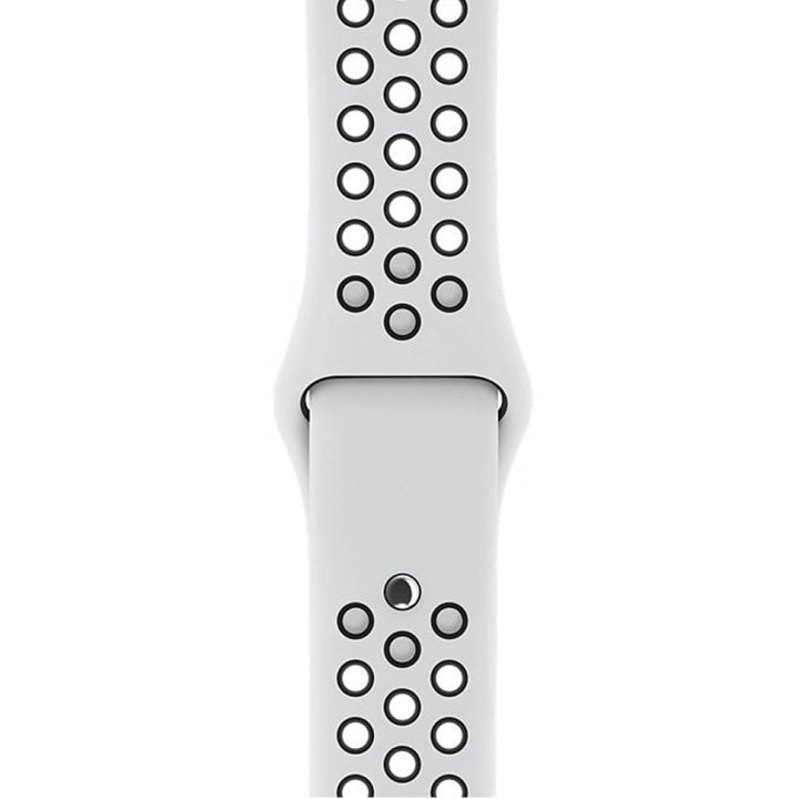 Lisslune | For Apple Watch Series 8&7 41mm / SE 2&6&SE&5&4 40mm / 3&2&1 38mm Sport Silicone Band Standard Edition (White Black)