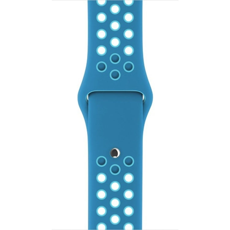 Lisslune | For Apple Watch Ultra 49mm & Watch Ultra 2 49mm / Series 9 & 8 & 7 45mm / SE 3 & SE 2 & 6 & SE & 5 & 4 44mm / 3 & 2 & 1 42mm Sport Silicone Watch Band Standard Edition (Blue)