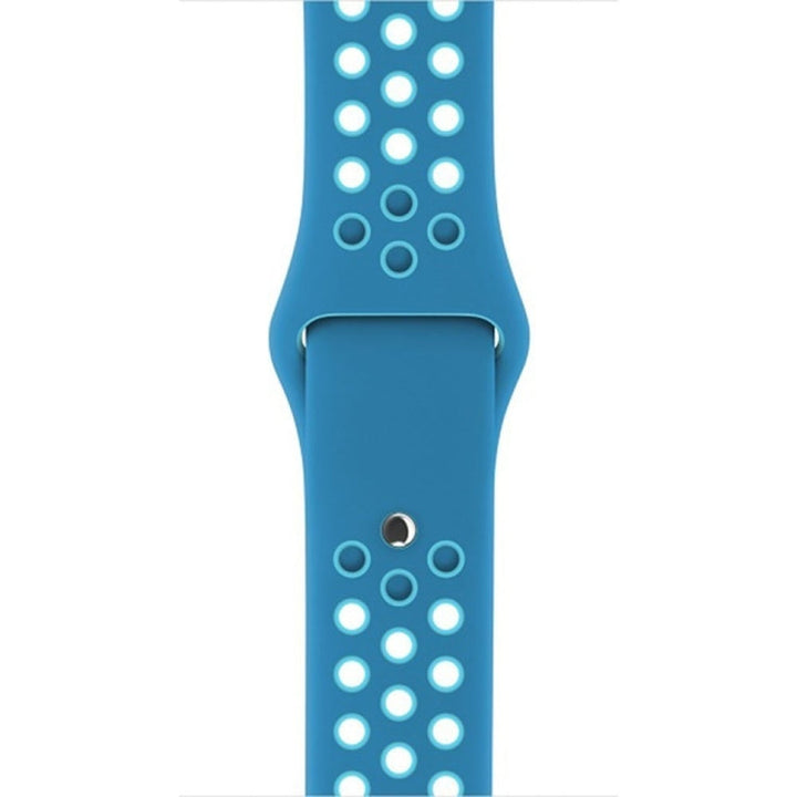 Lisslune | For Apple Watch Ultra 49mm & Watch Ultra 2 49mm / Series 9 & 8 & 7 45mm / SE 3 & SE 2 & 6 & SE & 5 & 4 44mm / 3 & 2 & 1 42mm Sport Silicone Watch Band Standard Edition (Blue)