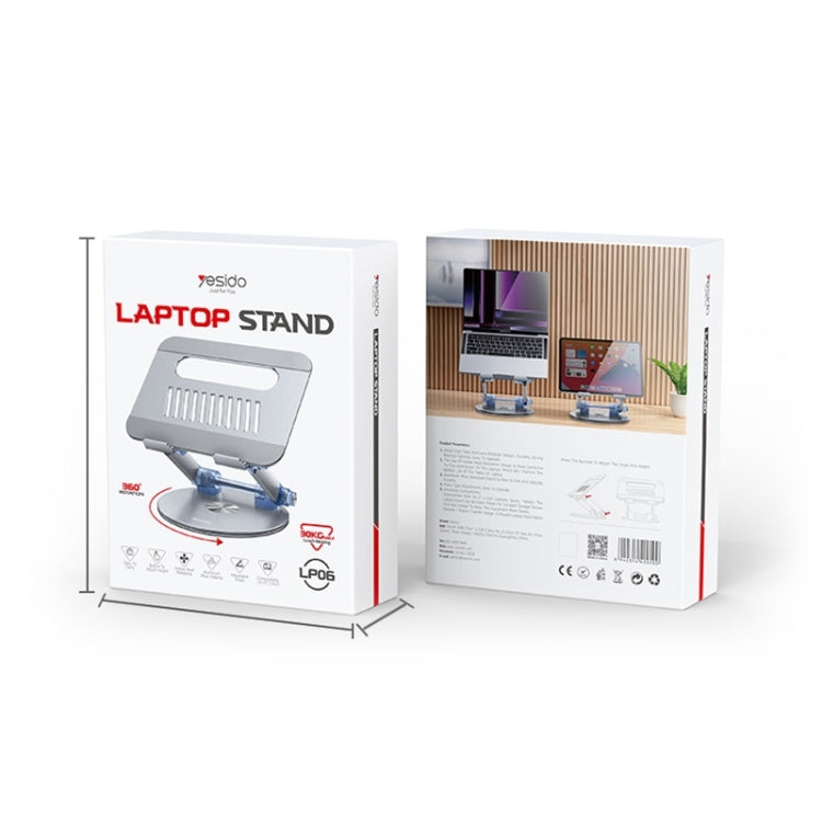 Lisslune | Yesido LP06 Foldable Laptop Rotating Stand (Silver)