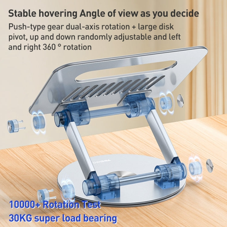 Lisslune | Yesido LP06 Foldable Laptop Rotating Stand (Silver)