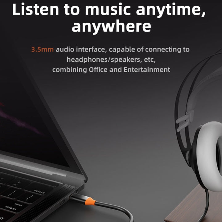 Lisslune | SW6V 6 in 1 Type-C to USB + HDMI + VGA + Audio 3.5 HUB Docking Station (Gray)