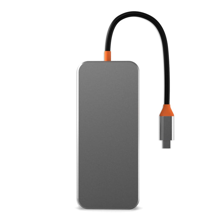 Lisslune | SW10V 10 in 1 Type-C to USB + HDMI + VGA + RJ45 + SD/TF + Audio 3.5 HUB Docking Station (Gray)