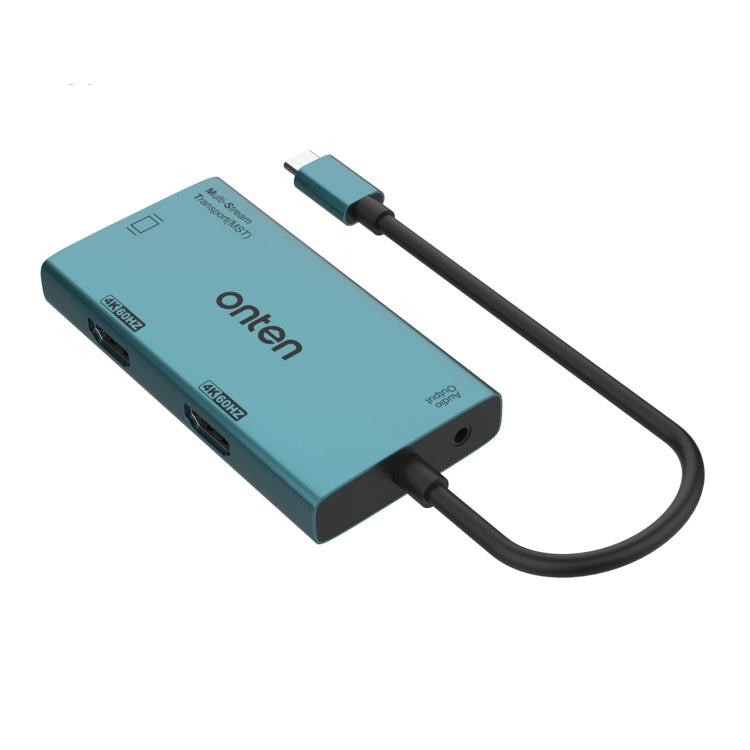 Lisslune | Onten M206 4K 60Hz 4 in 1 Type-C to Dual HDMI + VGA + 3.5 mm Video Converter Adapter