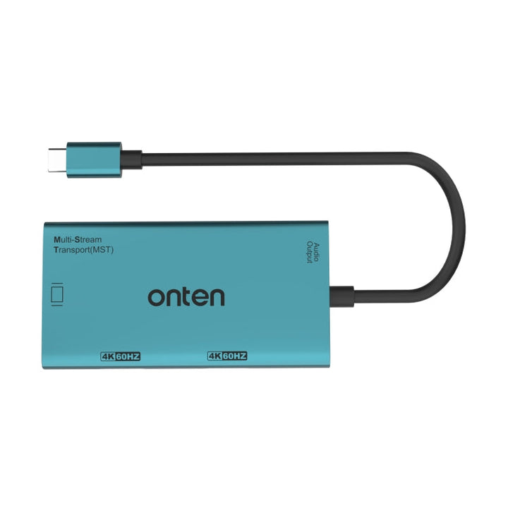 Lisslune | Onten M206 4K 60Hz 4 in 1 Type-C to Dual HDMI + VGA + 3.5 mm Video Converter Adapter