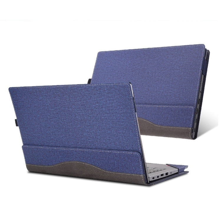 Lisslune | For Lenovo ThinkPad E15 Gen 4 Laptop Leather Shockproof Protective Case (Dark Blue)