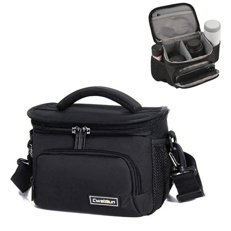 Lisslune | Cwatcun D67 Crossbody Camera Bag Photography Lens Shoulder Bag, Size: 22 x 15 x 15cm S(Black)