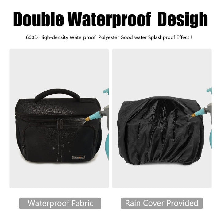 Lisslune | Cwatcun D67 Crossbody Camera Bag Photography Lens Shoulder Bag, Size: 22 x 15 x 15cm S(Black)