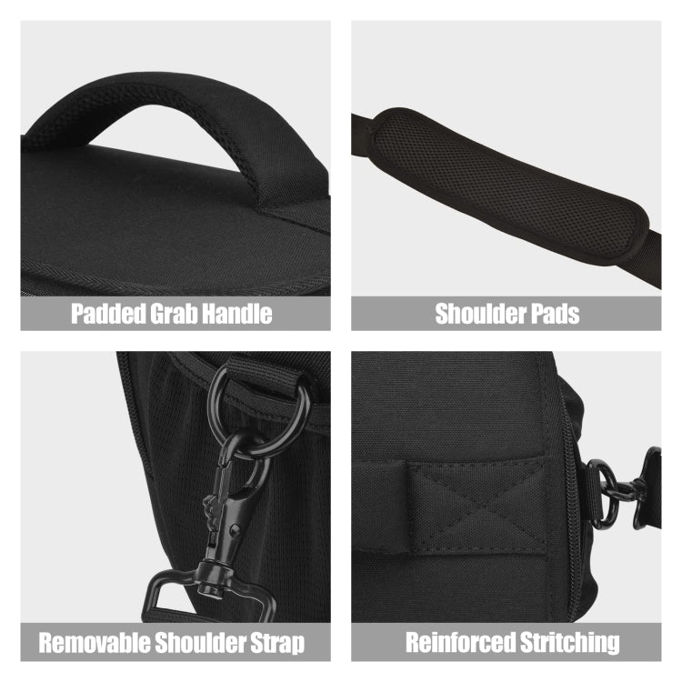 Lisslune | Cwatcun D67 Crossbody Camera Bag Photography Lens Shoulder Bag, Size: 22 x 15 x 15cm S(Black)