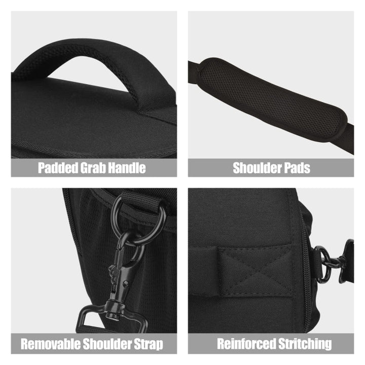 Lisslune | Cwatcun D67 Crossbody Camera Bag Photography Lens Shoulder Bag, Size: 22 x 15 x 15cm S(Black)