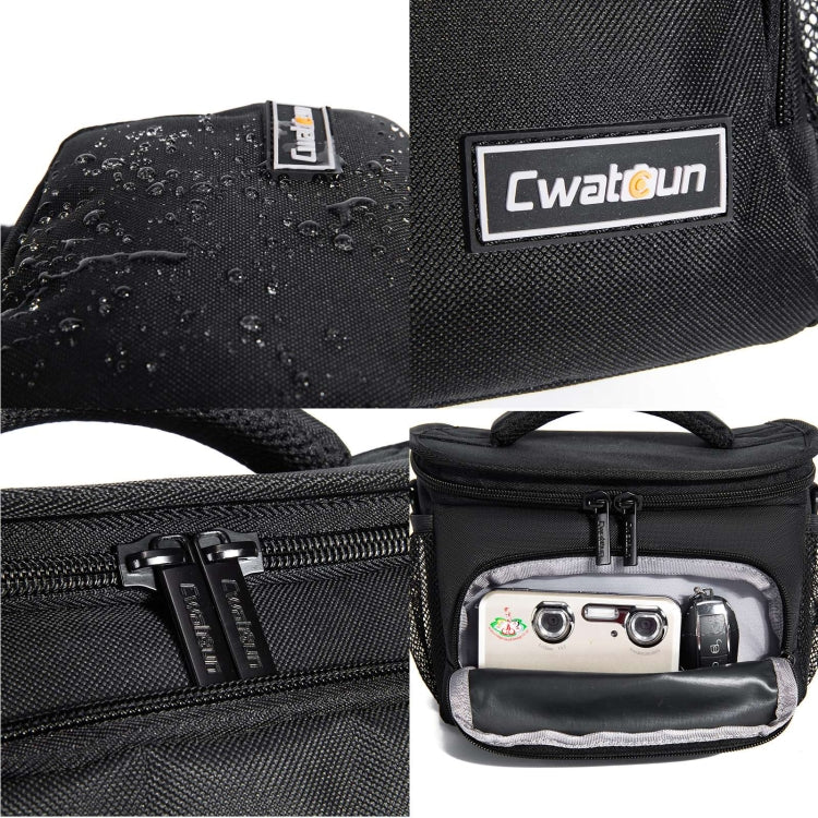 Lisslune | Cwatcun D67 Crossbody Camera Bag Photography Lens Shoulder Bag, Size: 22 x 15 x 15cm S(Black)
