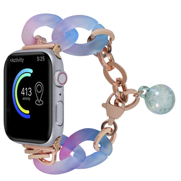 Lisslune | For Apple Watch SE 2023 40mm Gradient Resin Chain Bracelet (Blue)