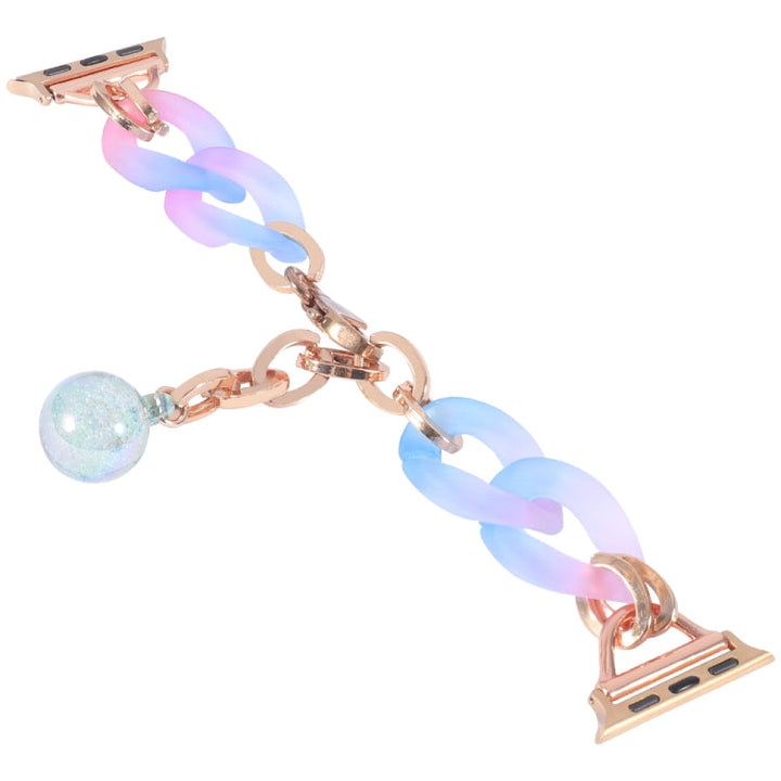Lisslune | For Apple Watch SE 2023 40mm Gradient Resin Chain Bracelet (Blue)