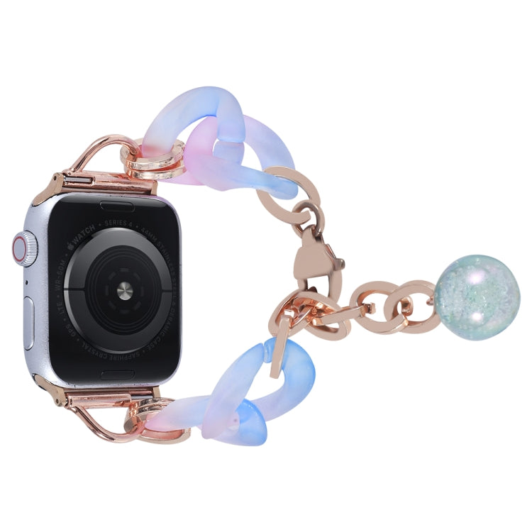 Lisslune | For Apple Watch SE 2023 40mm Gradient Resin Chain Bracelet (Blue)