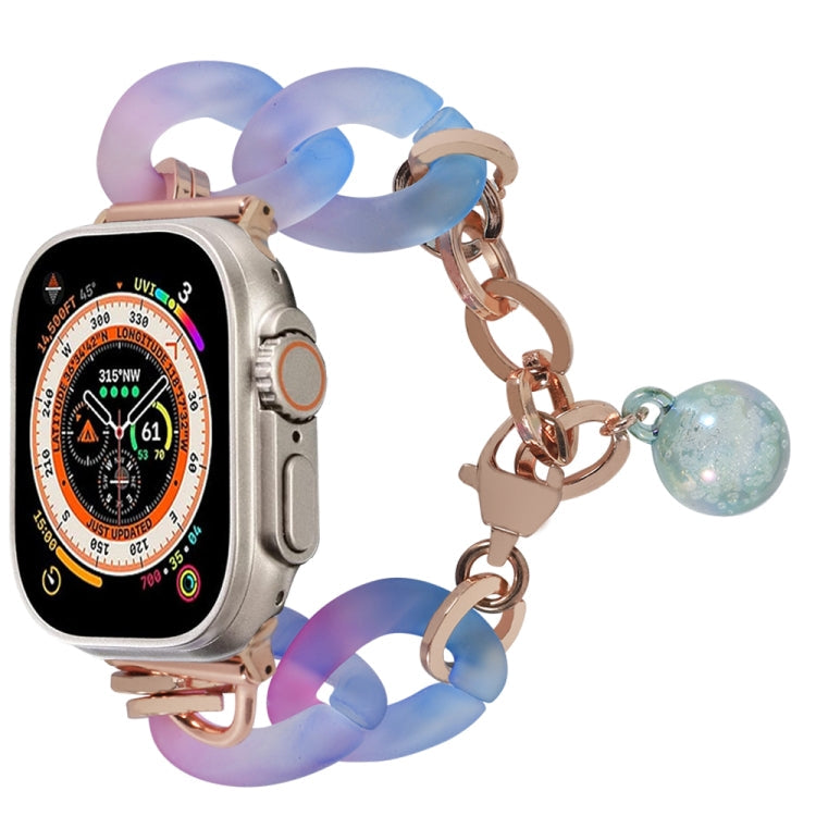 Lisslune | For Apple Watch Ultra 2 49mm Gradient Resin Chain Bracelet (Blue)