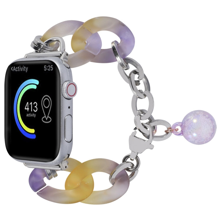 Lisslune | For Apple Watch SE 2022 44mm Gradient Resin Chain Watch Band (Purple)