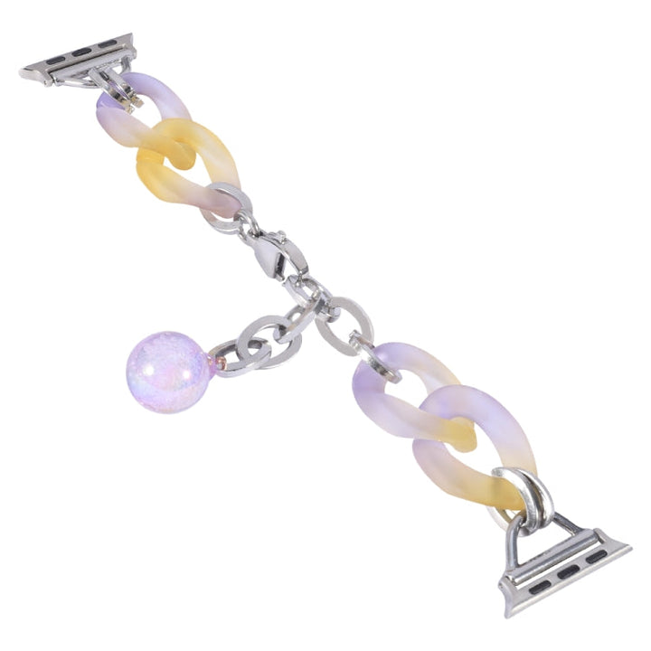 Lisslune | For Apple Watch SE 2022 44mm Gradient Resin Chain Watch Band (Purple)