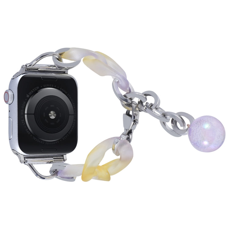 Lisslune | For Apple Watch SE 2022 44mm Gradient Resin Chain Watch Band (Purple)