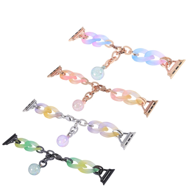 Lisslune | For Apple Watch SE 2023 40mm Gradient Resin Chain Bracelet (Blue)
