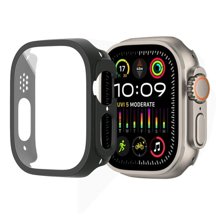 Lisslune | For Apple Watch Ultra 2 / Ultra 49mm Painting PC Hybrid Tempered Film Integrated Watch Case (Black)