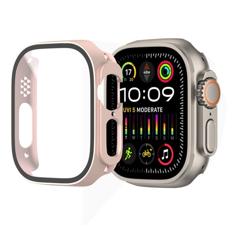 Lisslune | For Apple Watch Ultra 2 / Ultra 49mm Painting PC Hybrid Tempered Film Integrated Watch Case (Rose Gold)