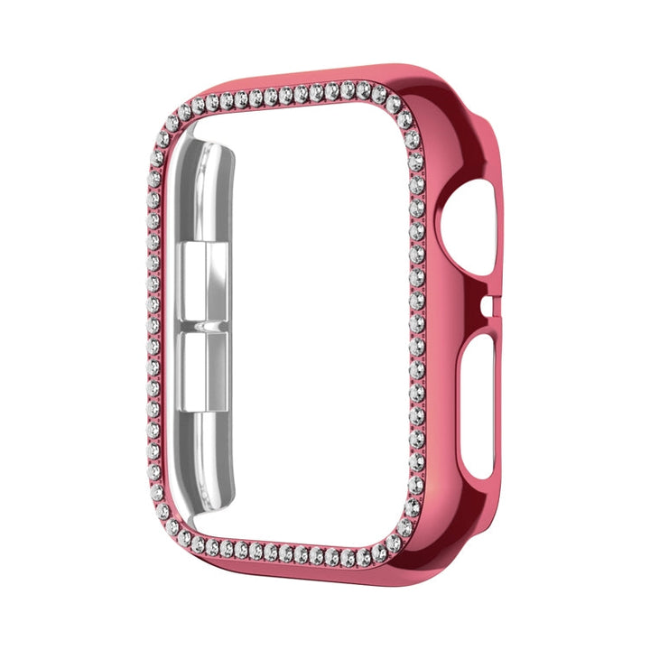 Lisslune | For Apple Watch Series 3 / 2 / 1 38mm Plating Row Diamond Hollow PC Watch Case (Rose Pink)