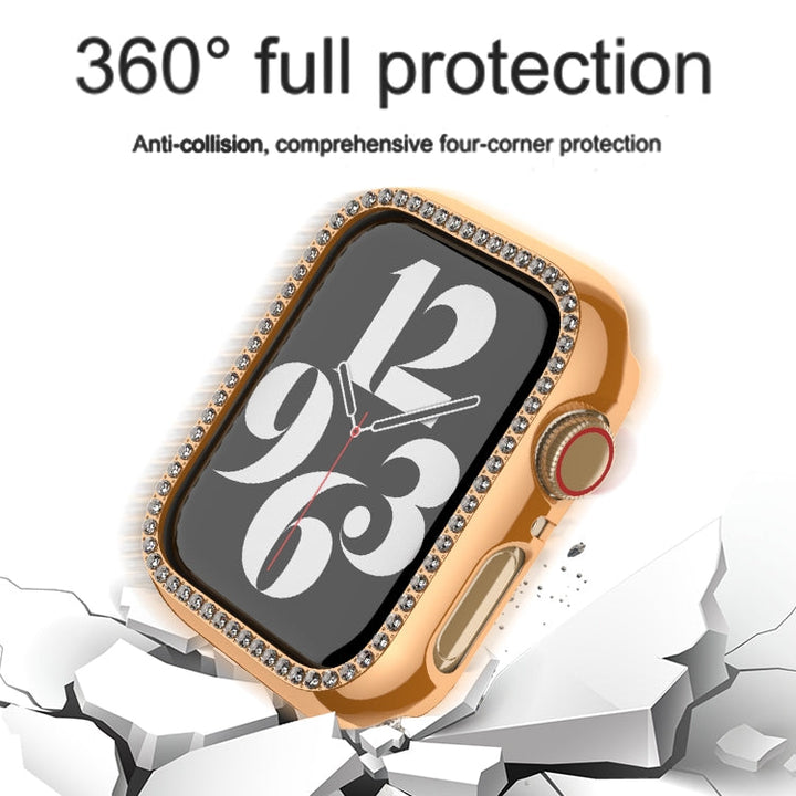 Lisslune | For Apple Watch Series 9 / 8 / 7 41mm Platinum Diamond Hollow PC Watch Case (Transparent)