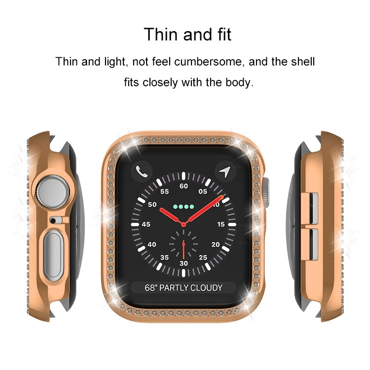 Lisslune | For Apple Watch Series 3 / 2 / 1 38mm Plating Row Diamond Hollow PC Watch Case (Transparent)