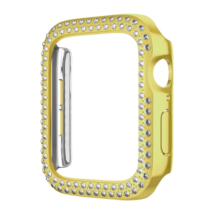 Lisslune | For Apple Watch Series 3 / 2 / 1 38mm Plating Double Row Diamond Hollow PC Watch Case (Gold)