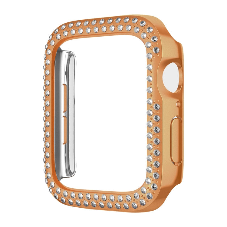 Lisslune | For Apple Watch Series 3 / 2 / 1 42mm Plating Dual-Row Diamond Hollow PC Watch Case (Rose Gold)