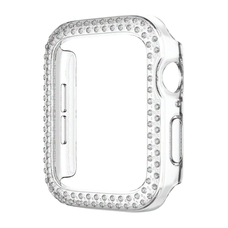 Lisslune | For Apple Watch Series 3 / 2 / 1 42mm Coating Dual-Row Diamond Hollow PC Watch Case (Transparent)