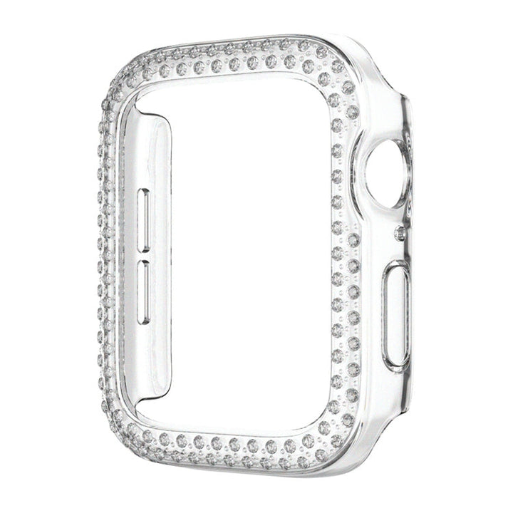 Lisslune | For Apple Watch Series 3 / 2 / 1 42mm Coating Dual-Row Diamond Hollow PC Watch Case (Transparent)