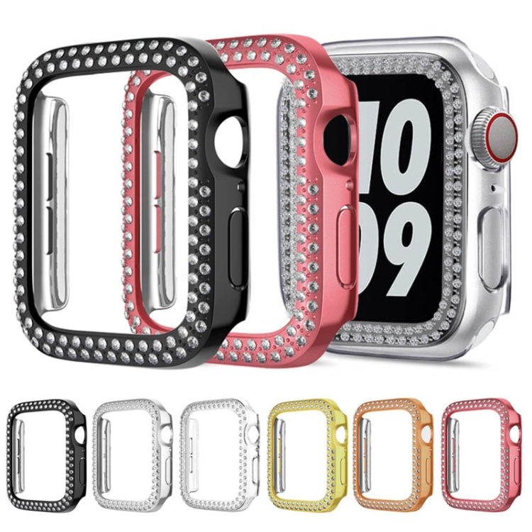 Lisslune | For Apple Watch Series 3 / 2 / 1 38mm Coating Double Row Diamond Hollow PC Watch Case (Transparent)