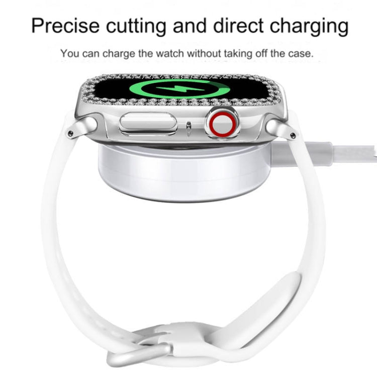 Lisslune | For Apple Watch Series 3 / 2 / 1 42mm Coating Dual-Row Diamond Hollow PC Watch Case (Transparent)