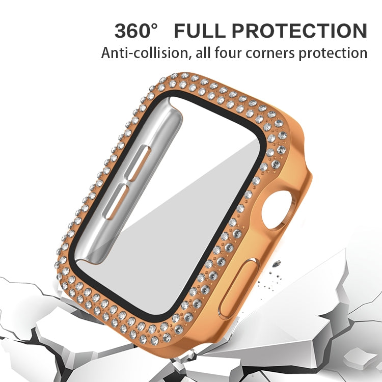 Lisslune | For Apple Watch Series 3 / 2 / 1 42mm Coating Dual-Row Diamond PC Watch Case with Film (Transparent)