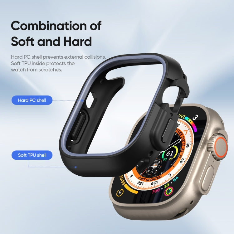 Lisslune | For Apple Watch Ultra 2 49mm / Ultra 49mm DUX DUCIS Bamo Series Hollow PC + TPU Watch Protective Case (Black + Gray)