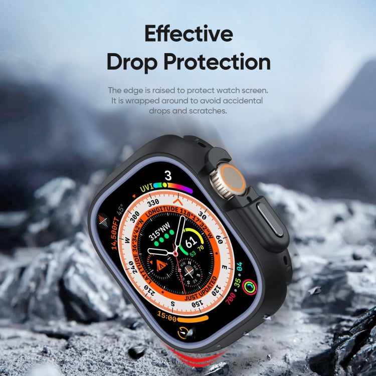 Lisslune | For Apple Watch Ultra 2 49mm / Ultra 49mm DUX DUCIS Bamo Series Hollow PC + TPU Watch Protective Case (Black + Gray)