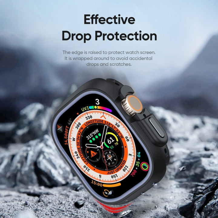 Lisslune | For Apple Watch Ultra 2 49mm / Ultra 49mm DUX DUCIS Bamo Series Hollow PC + TPU Watch Protective Case (Black + Gray)